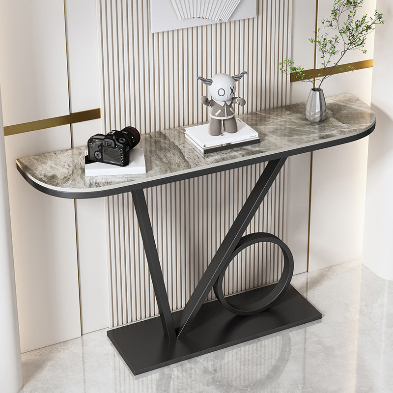 Glam Slate Console Table 11.8 Inch Wide Stain Resistant Console