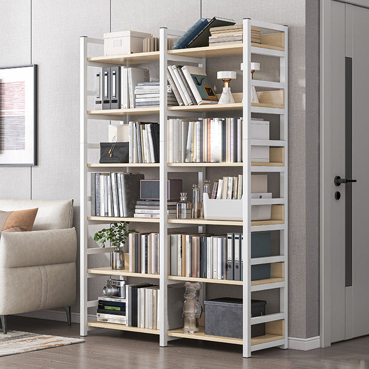 Open Wooden Bookcase Modern Minimalist Home Office Bookshelf