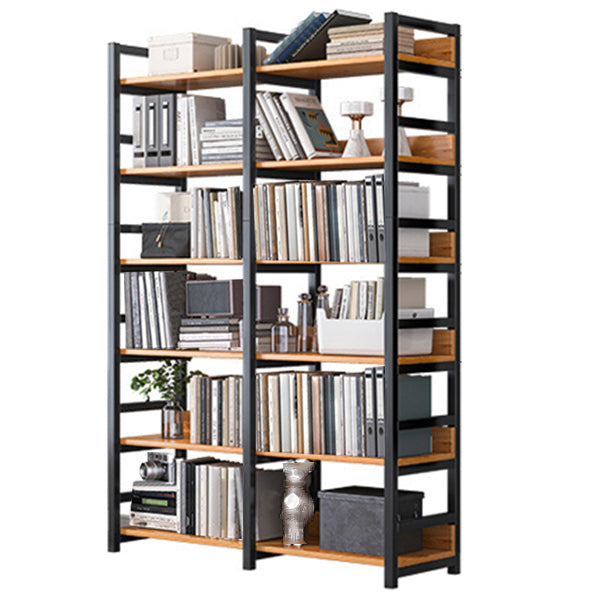 Open Wooden Bookcase Modern Minimalist Home Office Bookshelf