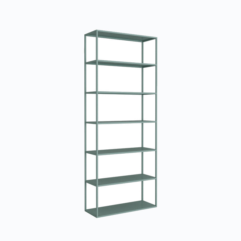 Modern Open Storage Bookcase 9.8" W Iron Frame Bookshelf with Shelves