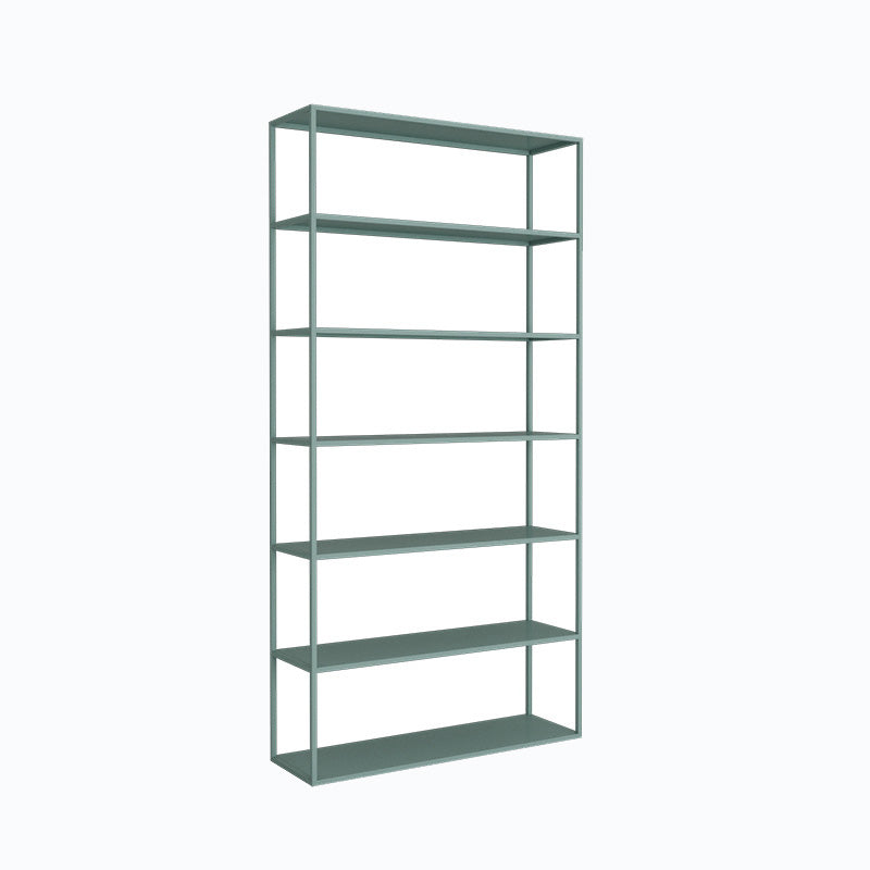 Modern Open Storage Bookcase 9.8" W Iron Frame Bookshelf with Shelves