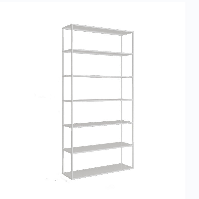 Modern Open Storage Bookcase 9.8" W Iron Frame Bookshelf with Shelves