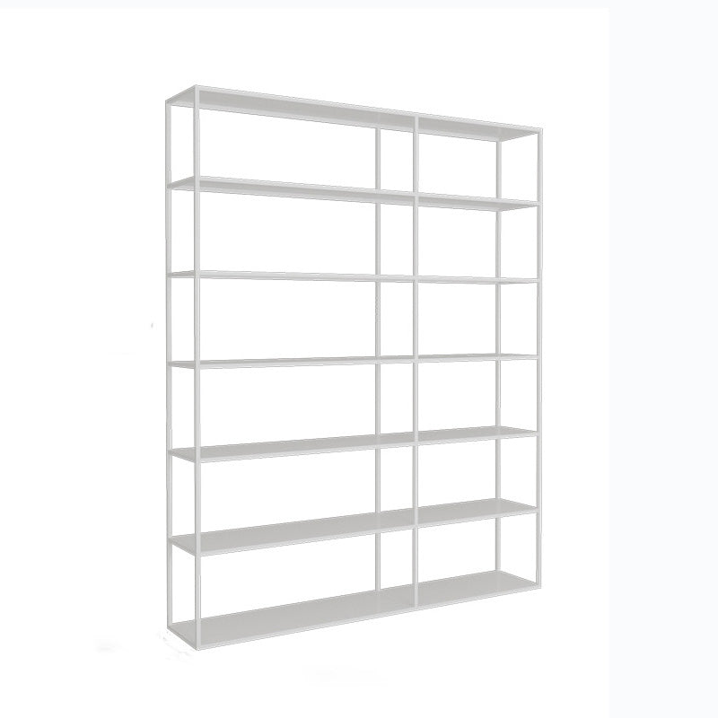 Modern Open Storage Bookcase 9.8" W Iron Frame Bookshelf with Shelves