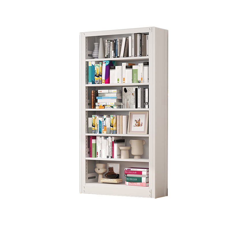 Metal Bookshelf Modern Bookcase with Rectangular Shelves,11.8" Wide