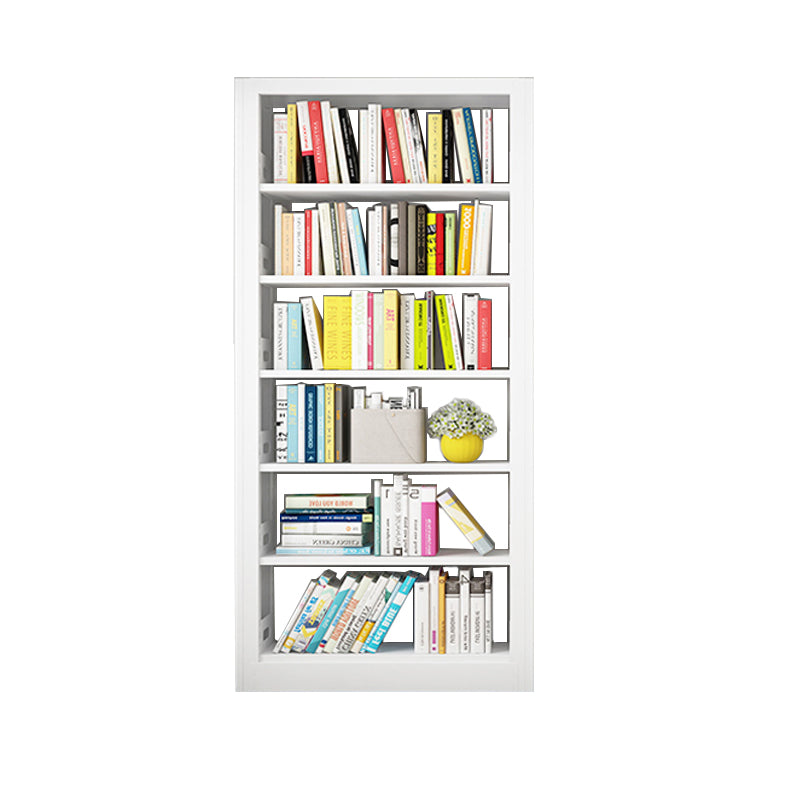 Metal Bookshelf Modern Bookcase with Rectangular Shelves,11.8" Wide