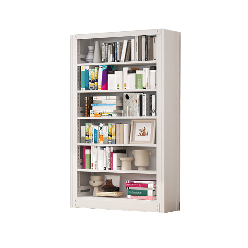 Metal Bookshelf Modern Bookcase with Rectangular Shelves,11.8" Wide