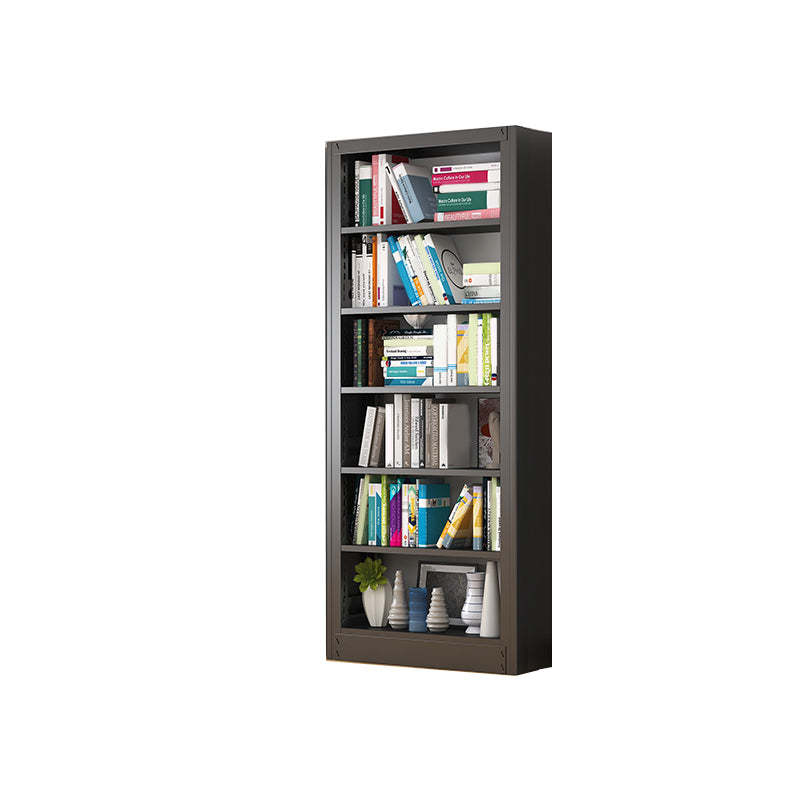 Metal Bookshelf Modern Bookcase with Rectangular Shelves,11.8" Wide