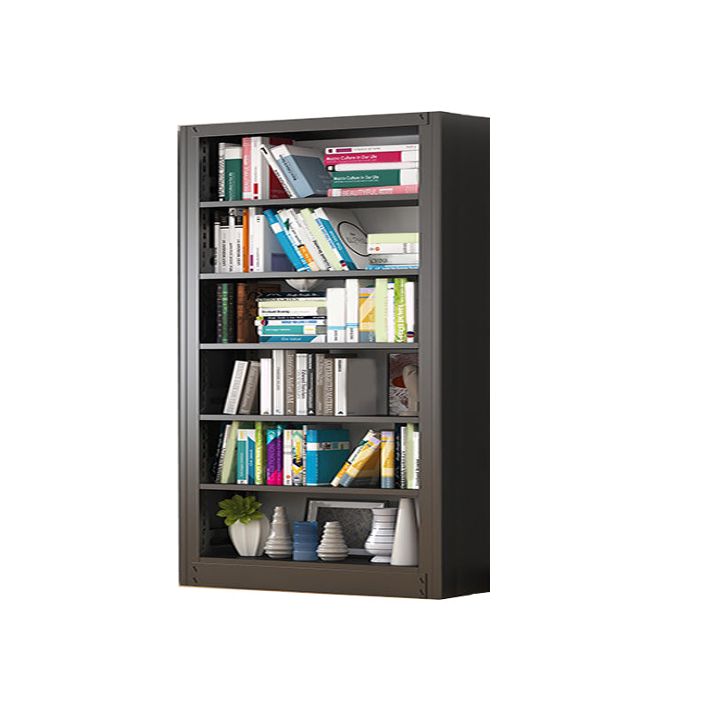 Metal Bookshelf Modern Bookcase with Rectangular Shelves,11.8" Wide