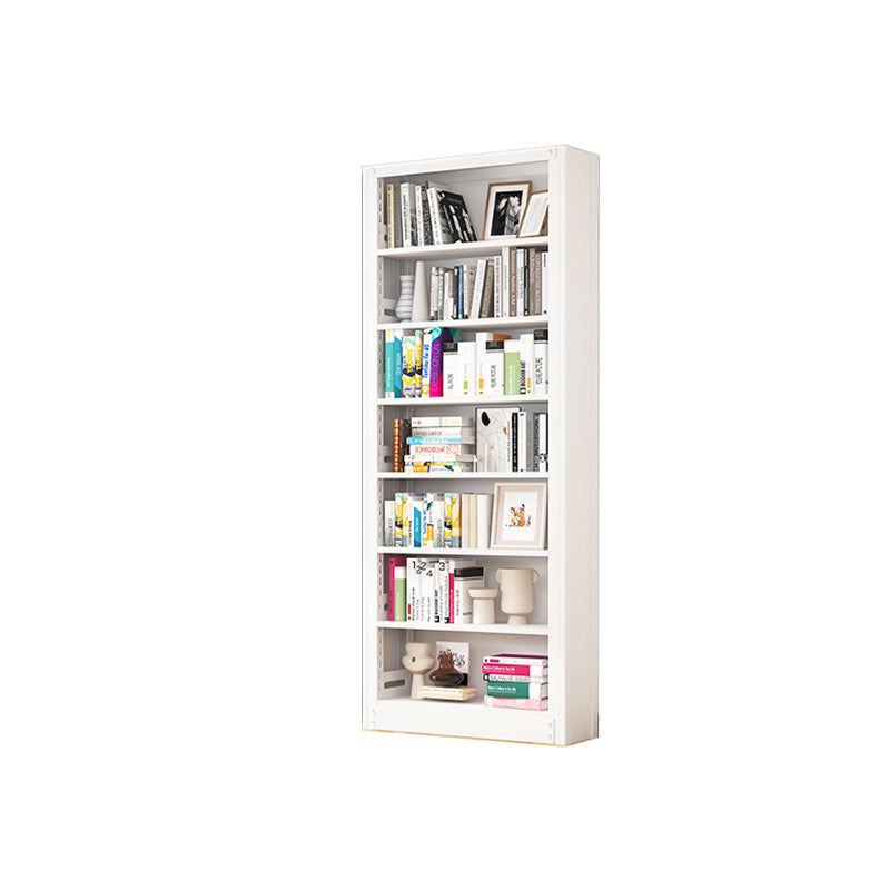 Metal Bookshelf Modern Bookcase with Rectangular Shelves,11.8" Wide