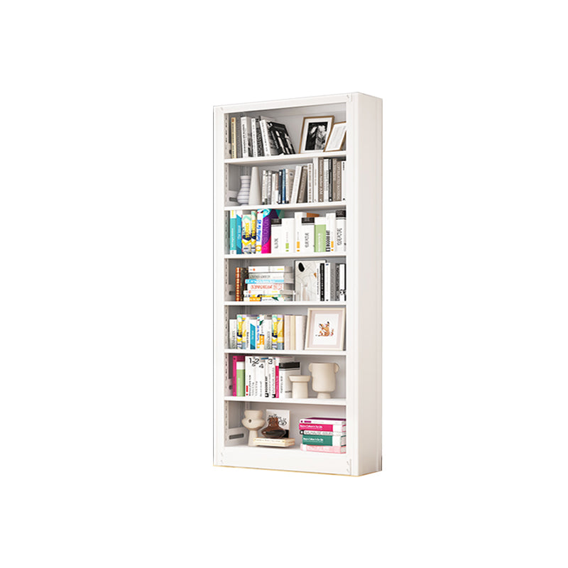 Metal Bookshelf Modern Bookcase with Rectangular Shelves,11.8" Wide