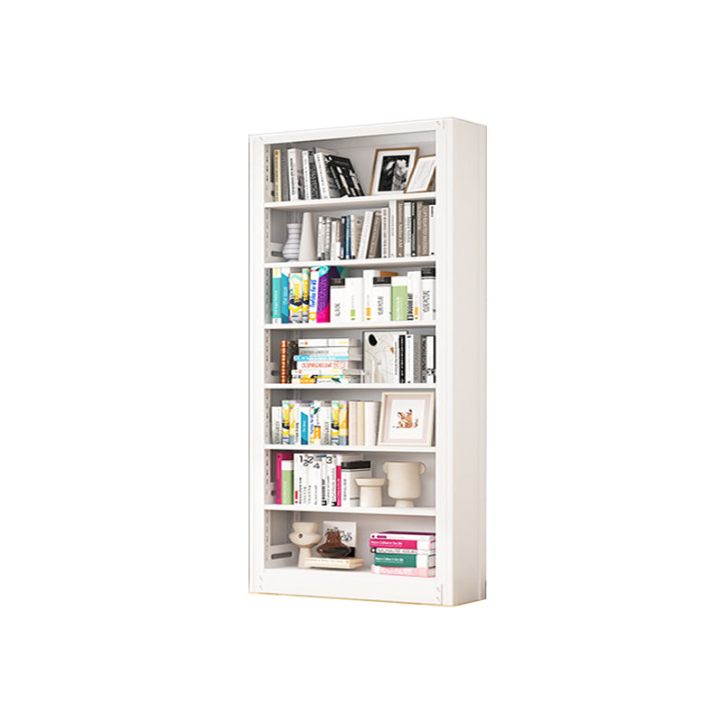 Metal Bookshelf Modern Bookcase with Rectangular Shelves,11.8" Wide