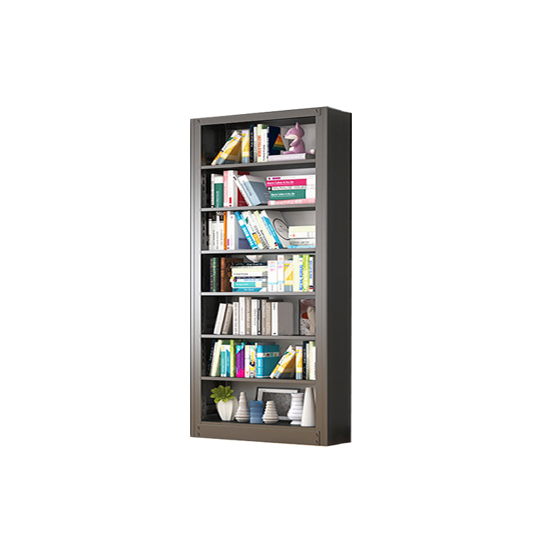 Metal Bookshelf Modern Bookcase with Rectangular Shelves,11.8" Wide