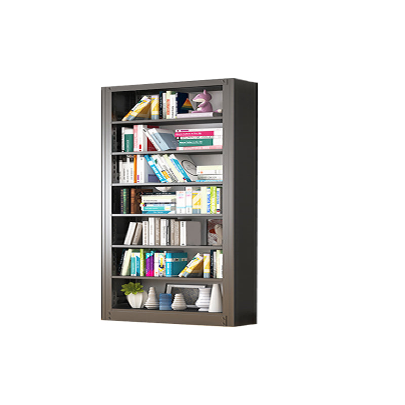 Metal Bookshelf Modern Bookcase with Rectangular Shelves,11.8" Wide