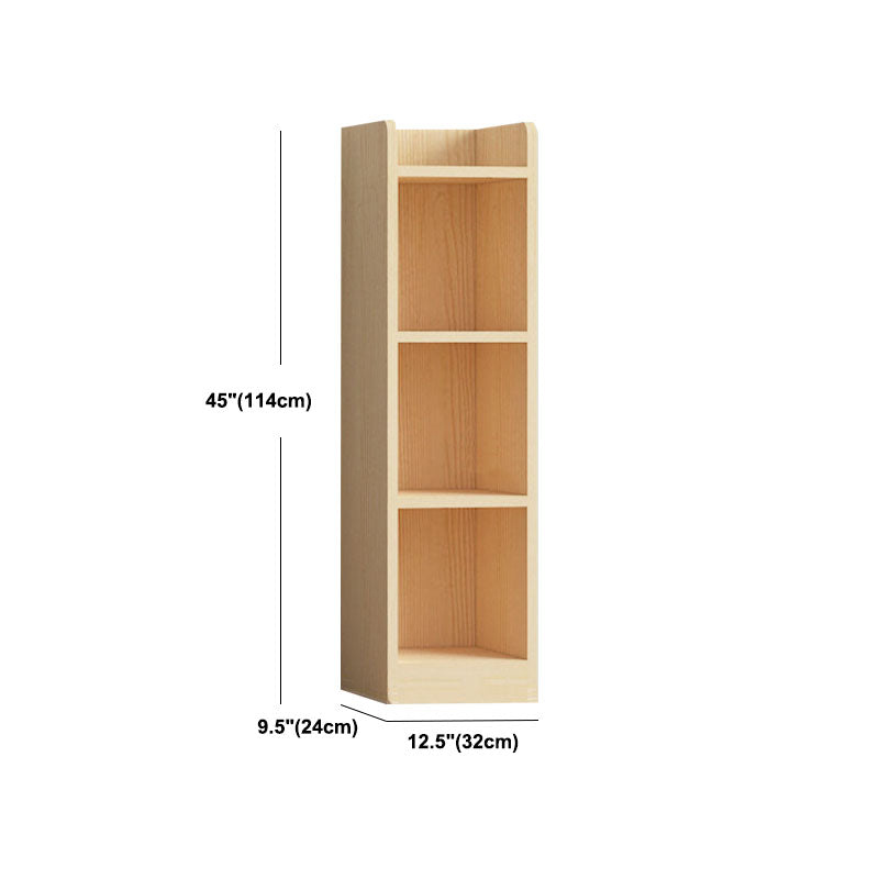 Contemporary Floor Closed Back Book Shelf Wooden Home Shelf Bookcase with Shelves