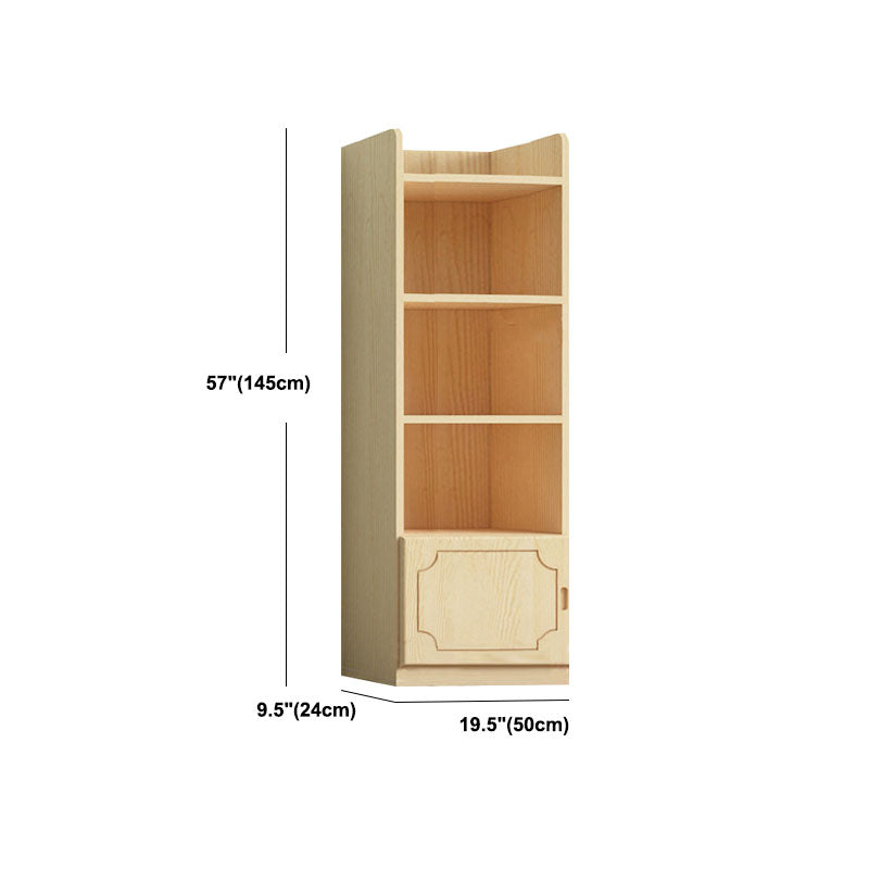 Contemporary Floor Closed Back Book Shelf Wooden Home Shelf Bookcase with Shelves