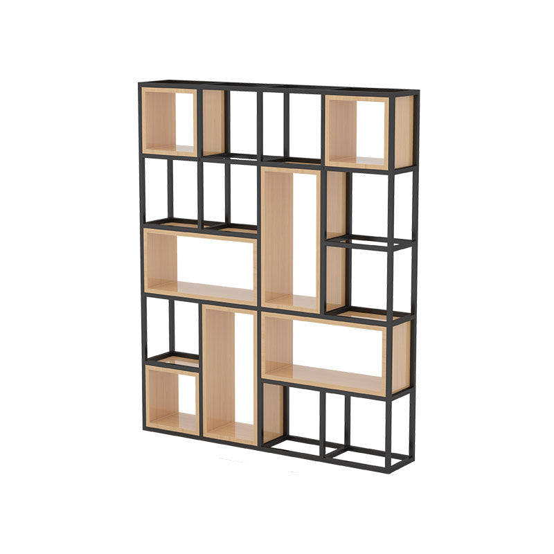 Geometric Shelf Bookcase Contemporary Metal Bookcase for Office