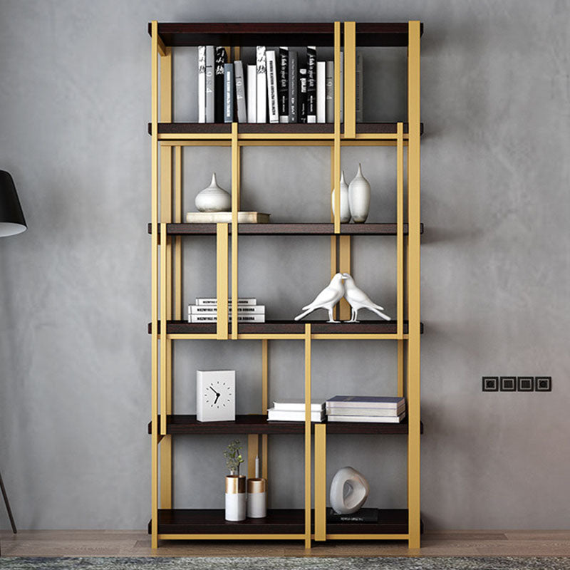 Modern Metal Bookshelf Black Etagere Open Shelf Bookcase Shelves Included