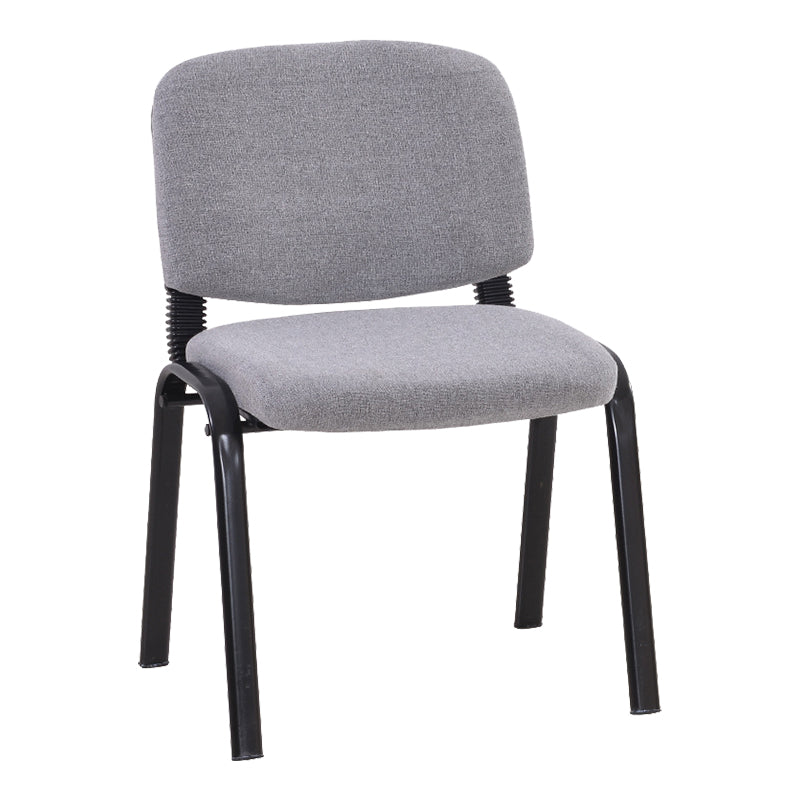 Modern Armless Upholstered Office Chair Fabric Swivel Office Chair