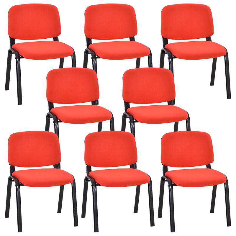 Modern Armless Upholstered Office Chair Fabric Swivel Office Chair