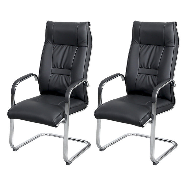 Modern Fixed Arms Office Chair Leather Ergonomic Gaming Chair