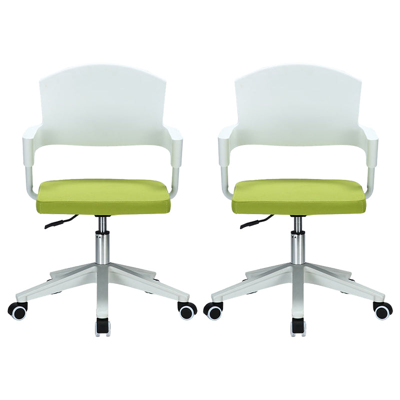 Contemporary Computer Chair Mid-Back Chair with Wheels Adjustable