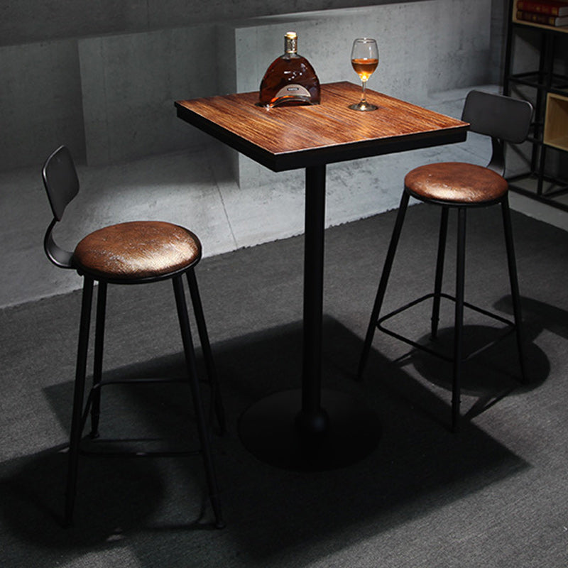 Industrial 1/3/4/5 Pieces Solid Wood Bar Table Set Fixed Table Counter Table