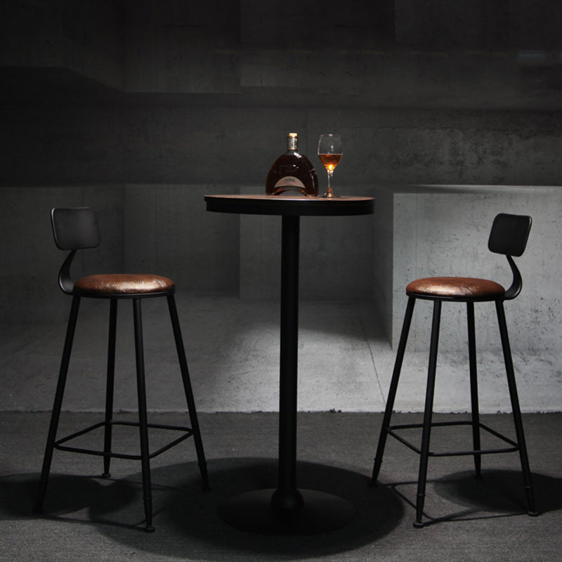 Industrial 1/3/4/5 Pieces Solid Wood Bar Table Set Fixed Table Counter Table