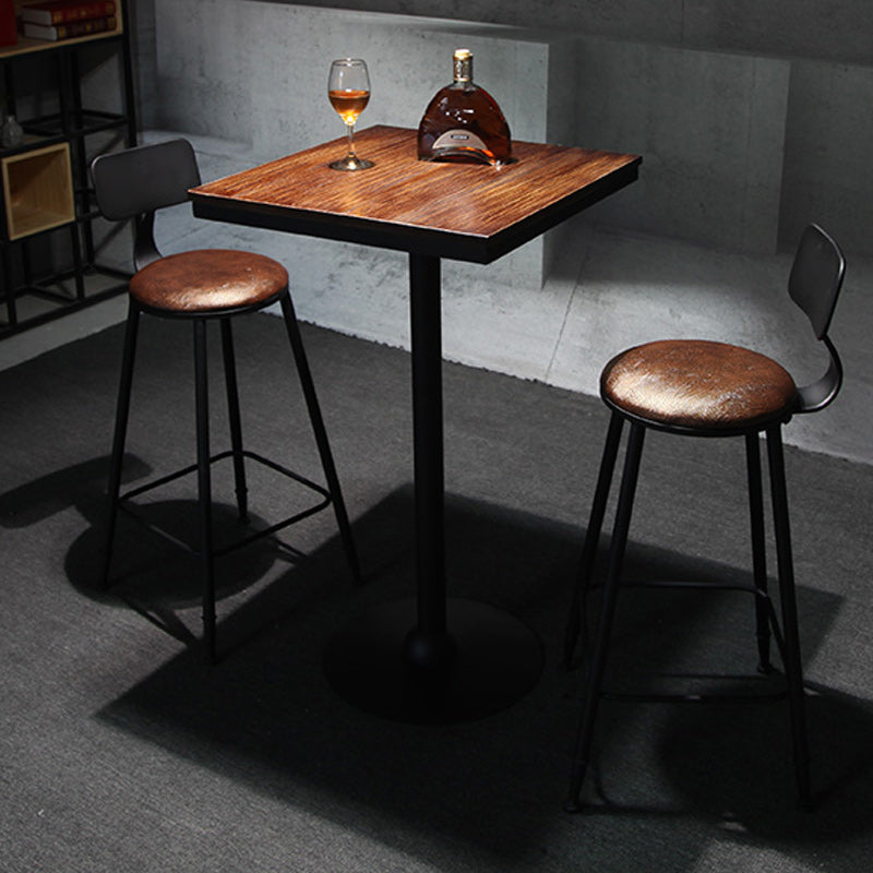 Industrial 1/3/4/5 Pieces Solid Wood Bar Table Set Fixed Table Counter Table