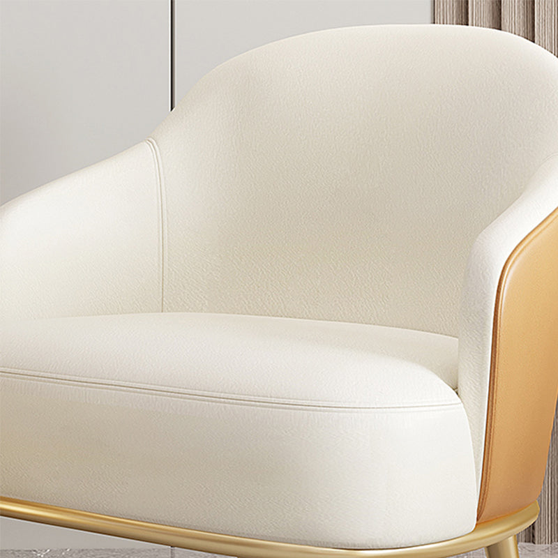 Faux Leather Arm Chair 24.80" Wide Arms Included Chair with Basic Four Leg