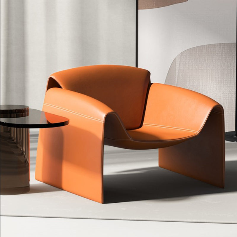 24.80" Wide Arm Chair Faux Leather Arms Included Chair for Living Room