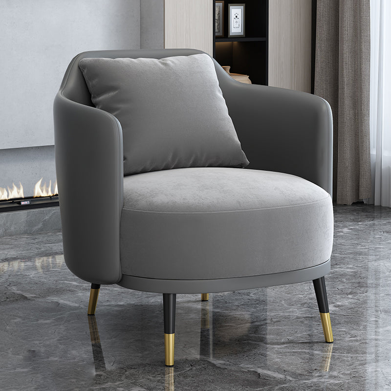 28"D X 24"W X 31" H Recessed Arms Pillow Back Armchair For Living Room