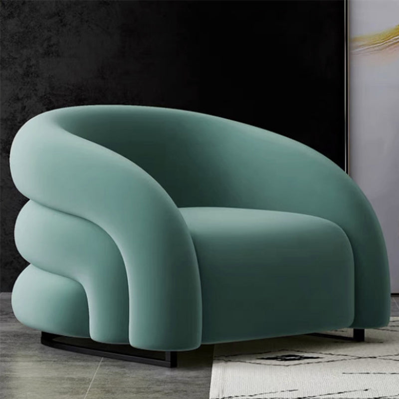 Nordic Style with Armrest Fabric Armrest Fixed Backrest Accent Chair