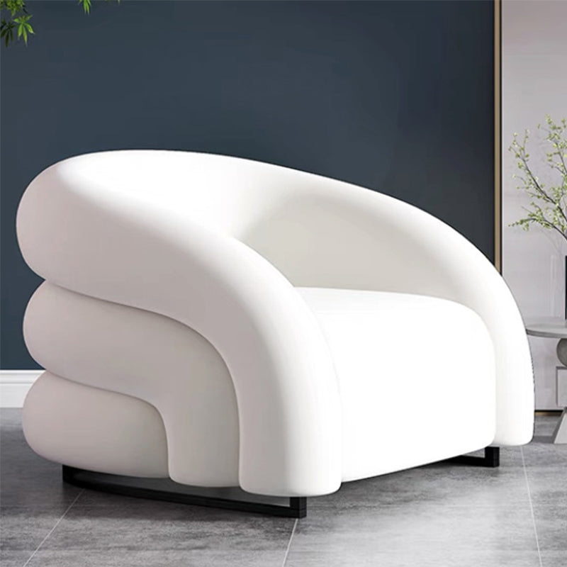 Nordic Style with Armrest Fabric Armrest Fixed Backrest Accent Chair