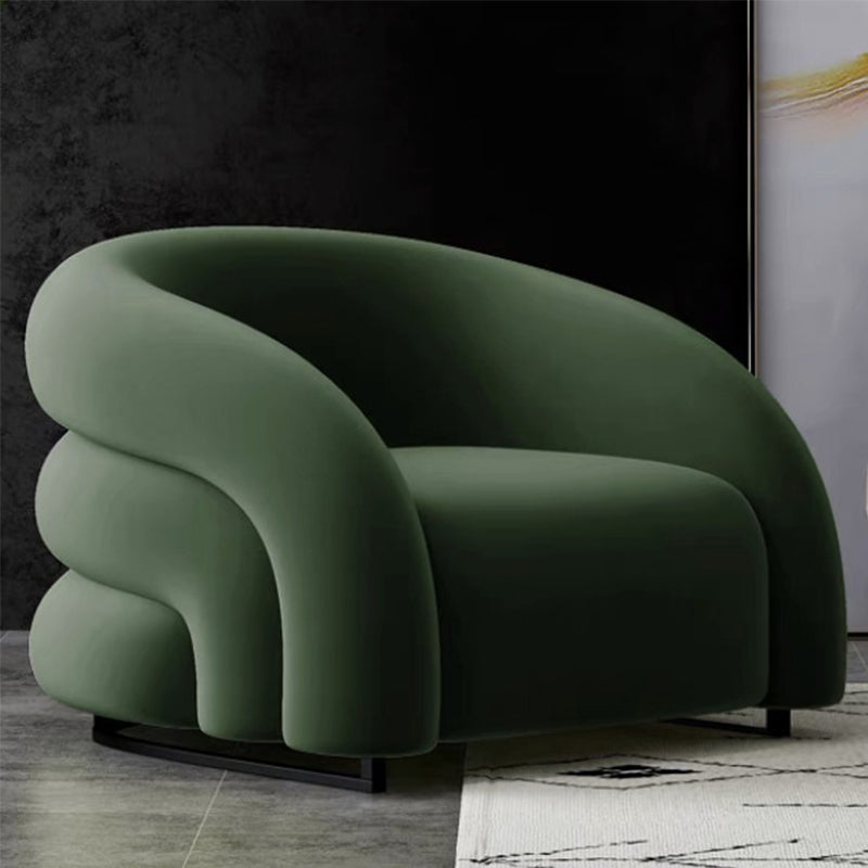 Nordic Style with Armrest Fabric Armrest Fixed Backrest Accent Chair