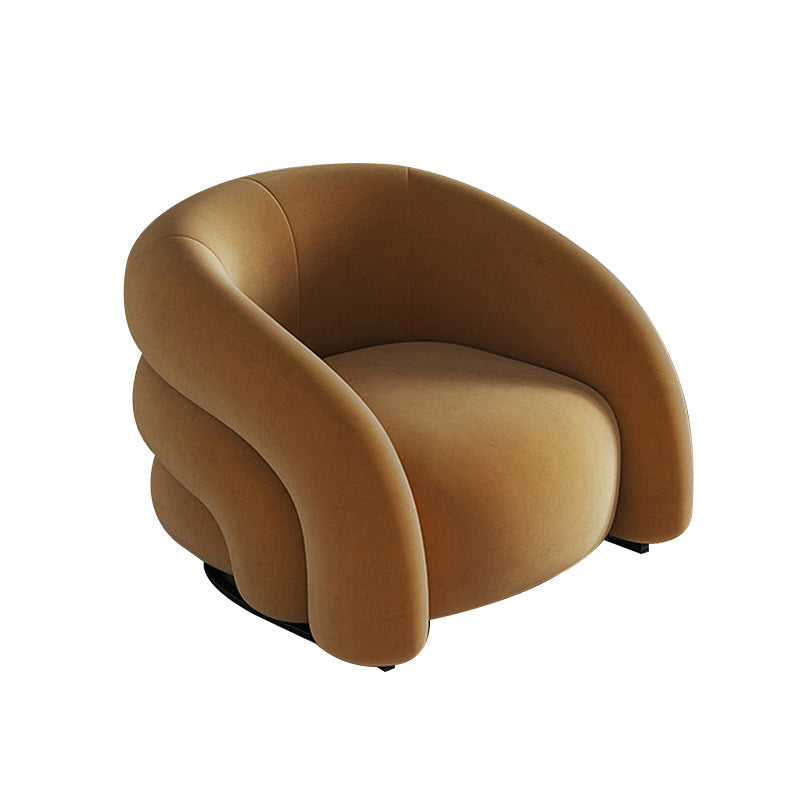 Nordic Style with Armrest Fabric Armrest Fixed Backrest Accent Chair