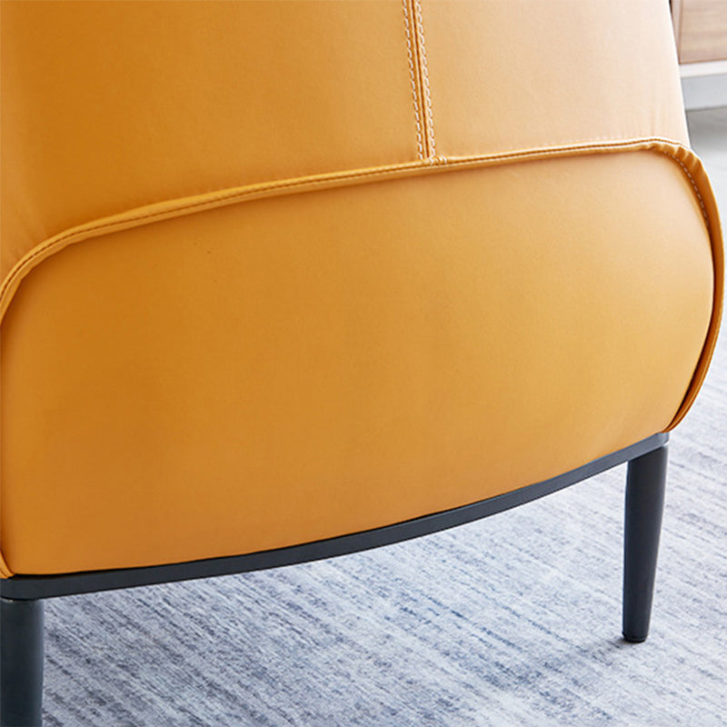 Modern Style Leather Handrail Imitation Leather Material Arm Chair with a Hump Back