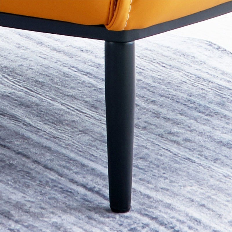 Modern Style Leather Handrail Imitation Leather Material Arm Chair with a Hump Back