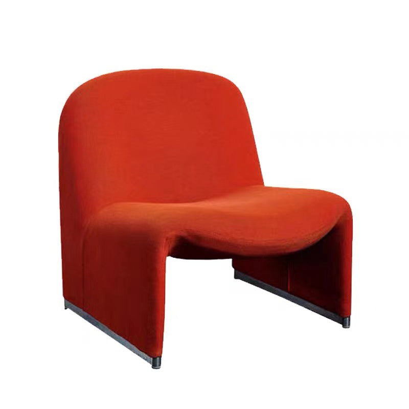 Nordic Style Non-armrest Fixed Backrest Metal Silver Accent Chair