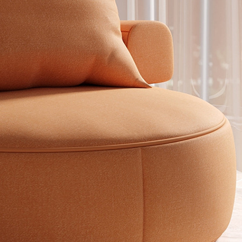 Nordic Style Handless Imitation Leather Curved Back Parsons Chair