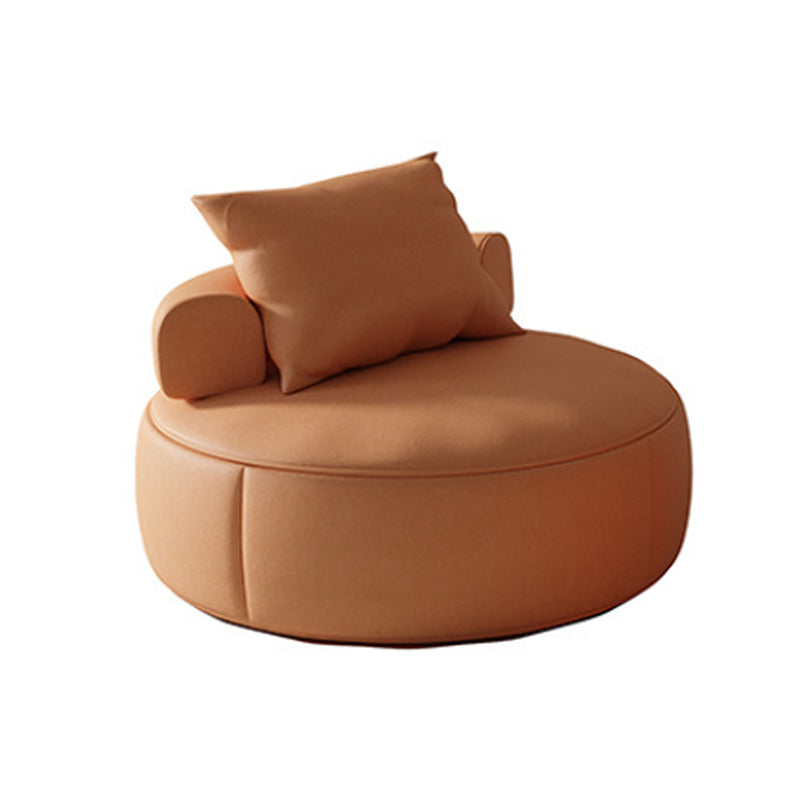 Nordic Style Handless Imitation Leather Curved Back Parsons Chair