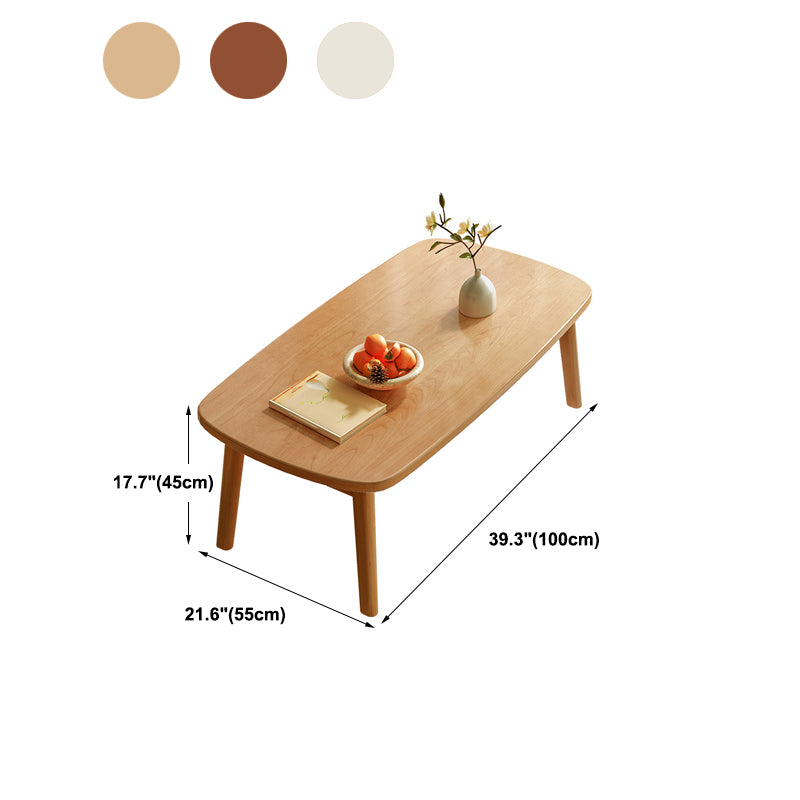 Scandinavian 4 Legs Coffee Table Wooden Coffee Table Set for Living Room