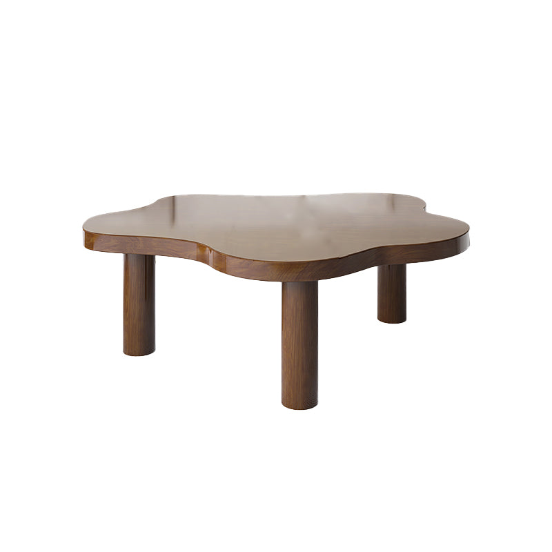 Scandinavian Wooden Coffee Table Free form 3 Legs Coffee Table Set for Bedroom