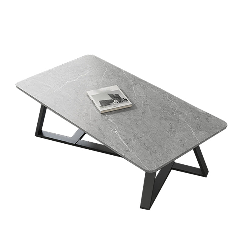Cross Legs Coffee Table Minimalist Solid Wood Rectangular Coffee Table