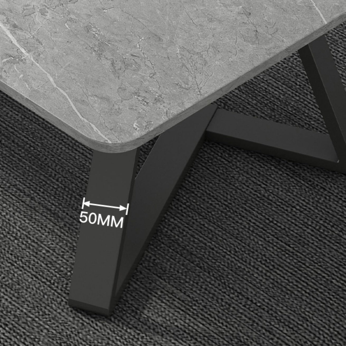 Cross Legs Coffee Table Minimalist Solid Wood Rectangular Coffee Table