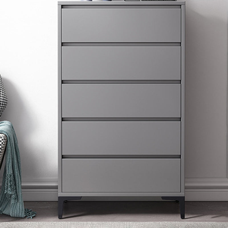 Contemporary Rectangle Accent Chest, Wooden Chest in Grey with Drawers