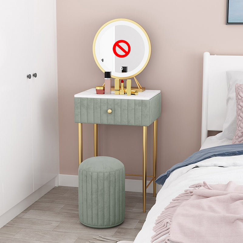 29.5" Tall Glam Makeup Vanity Desk 1 Drawer Dressing Table For Bedroom