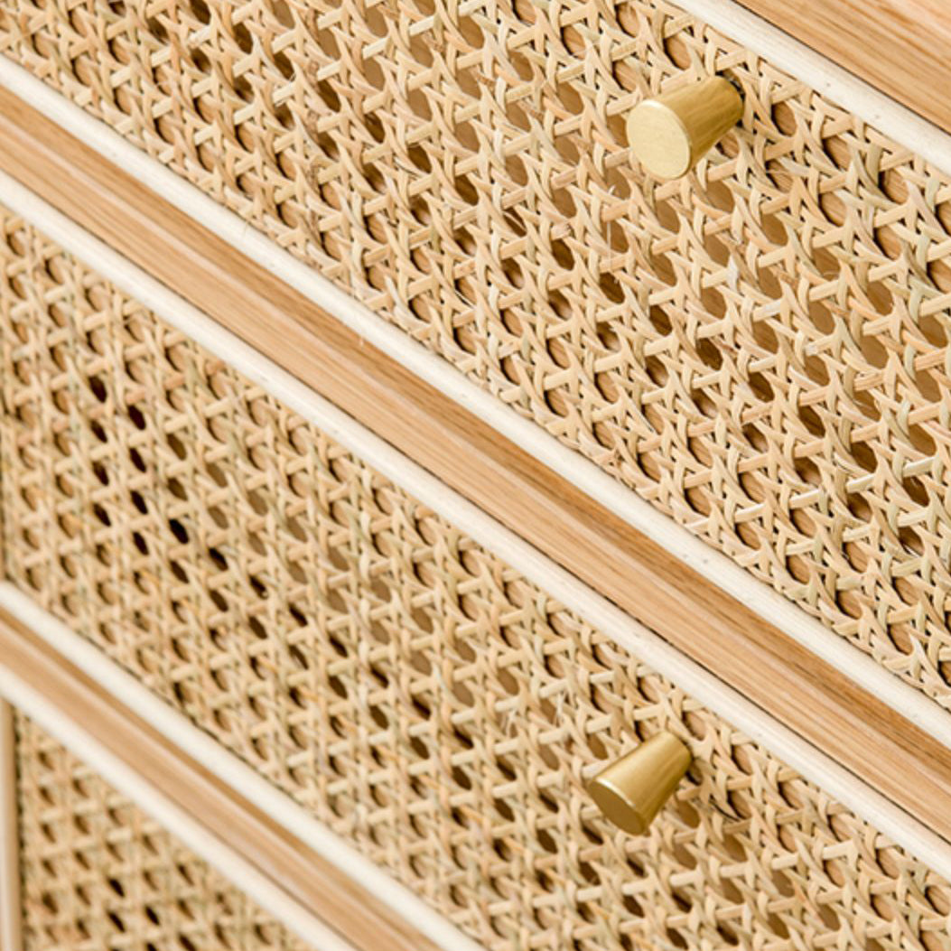 Nordic Simplicity Cupboard Pine Frame Kitchen Sideboard for Dining Room