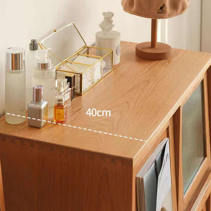 4 Doors 33"L Server Simple Style Wood Frame Buffet Server for Dining Room