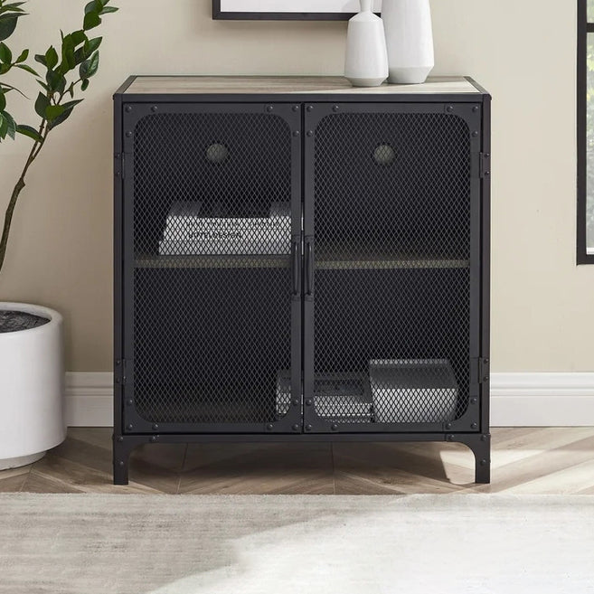 Pine Wood Kitchen Sideboard Cabinet Modern Server Cabinet with Storage