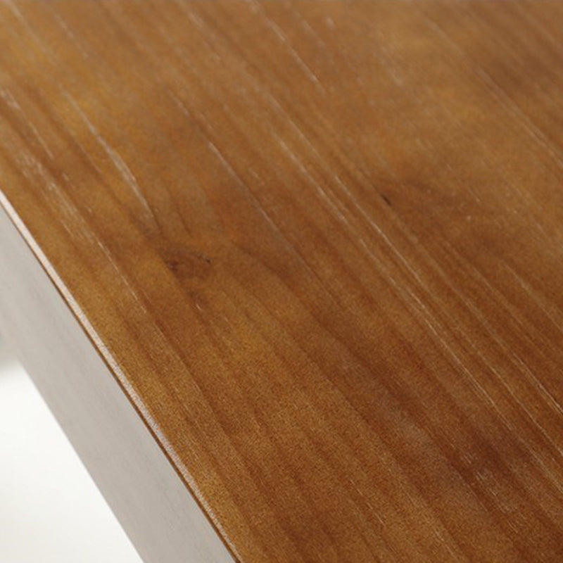 Industrial Rectangle Dining Table Solid Wood Black Iron Sled Base Dining Table